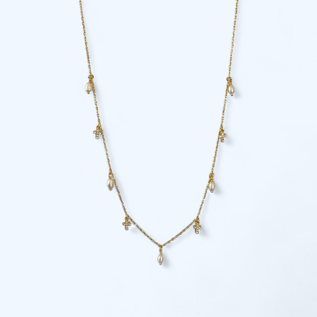 Freshwater Pearl Tiny Crosses