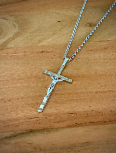 Crucifix With Hammered Posts