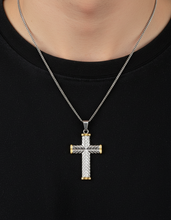 Load image into Gallery viewer, Engraved Two Tone Cross