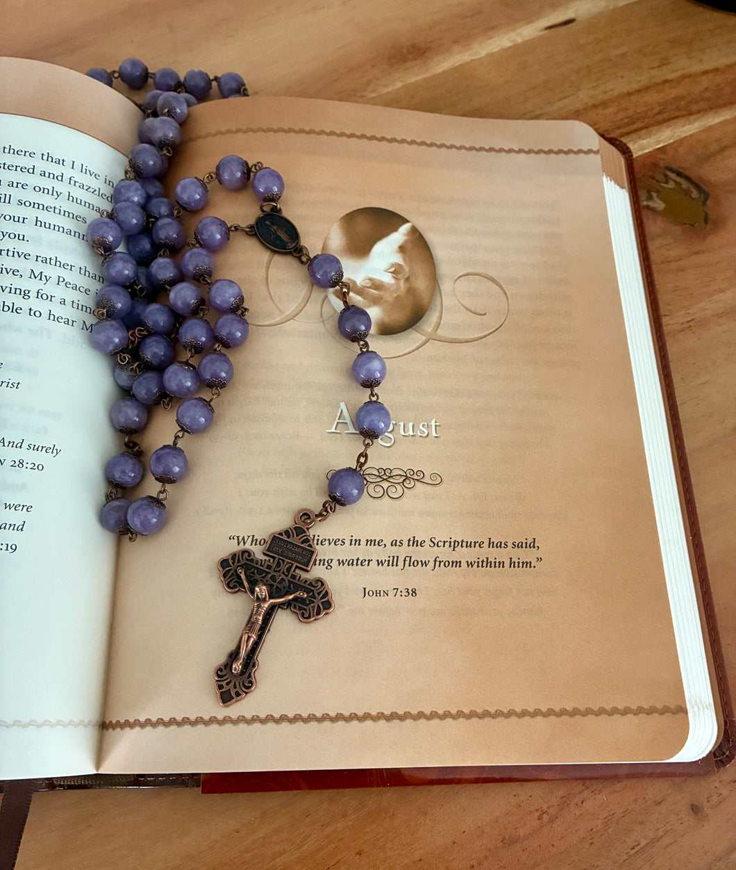 Lavender Chalcedony in Copper