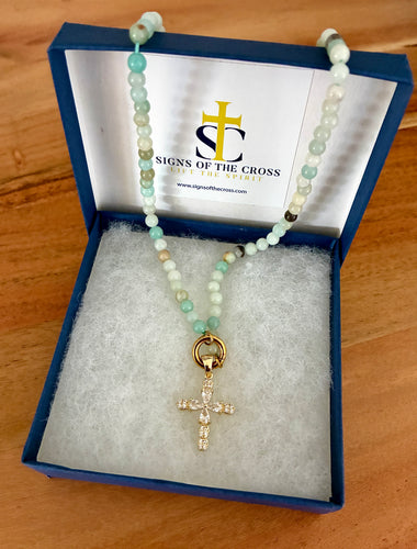 Natural Amazonite Charm Keeper