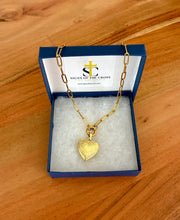 Load image into Gallery viewer, Heart Locket On Paperclip