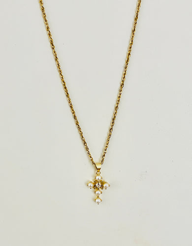 Pearl Cross Necklace