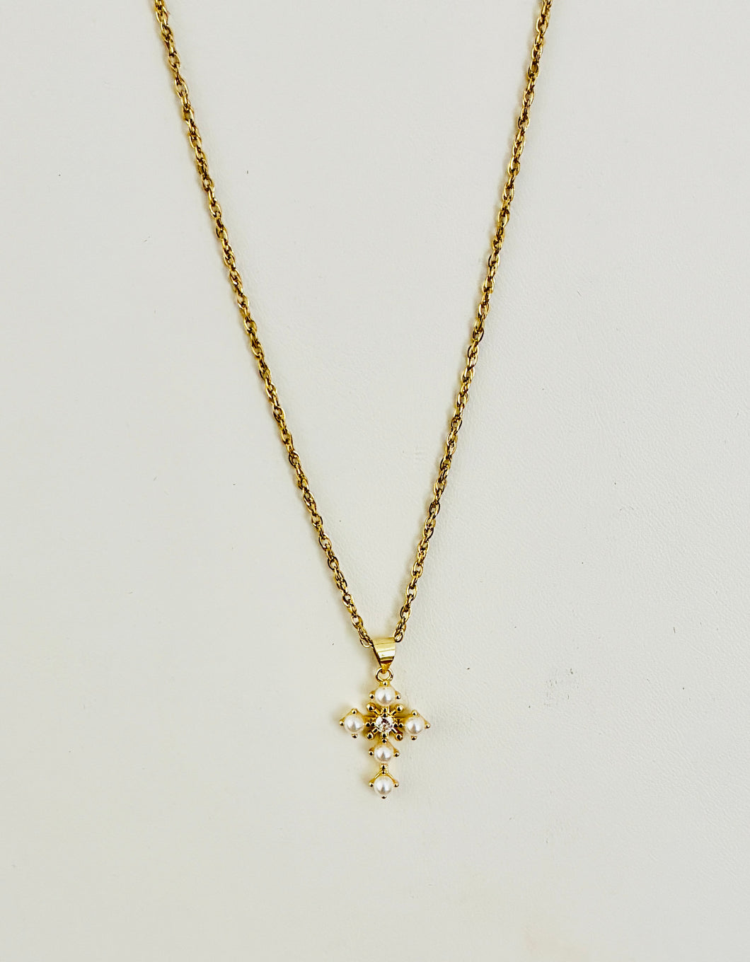 Pearl Cross Necklace