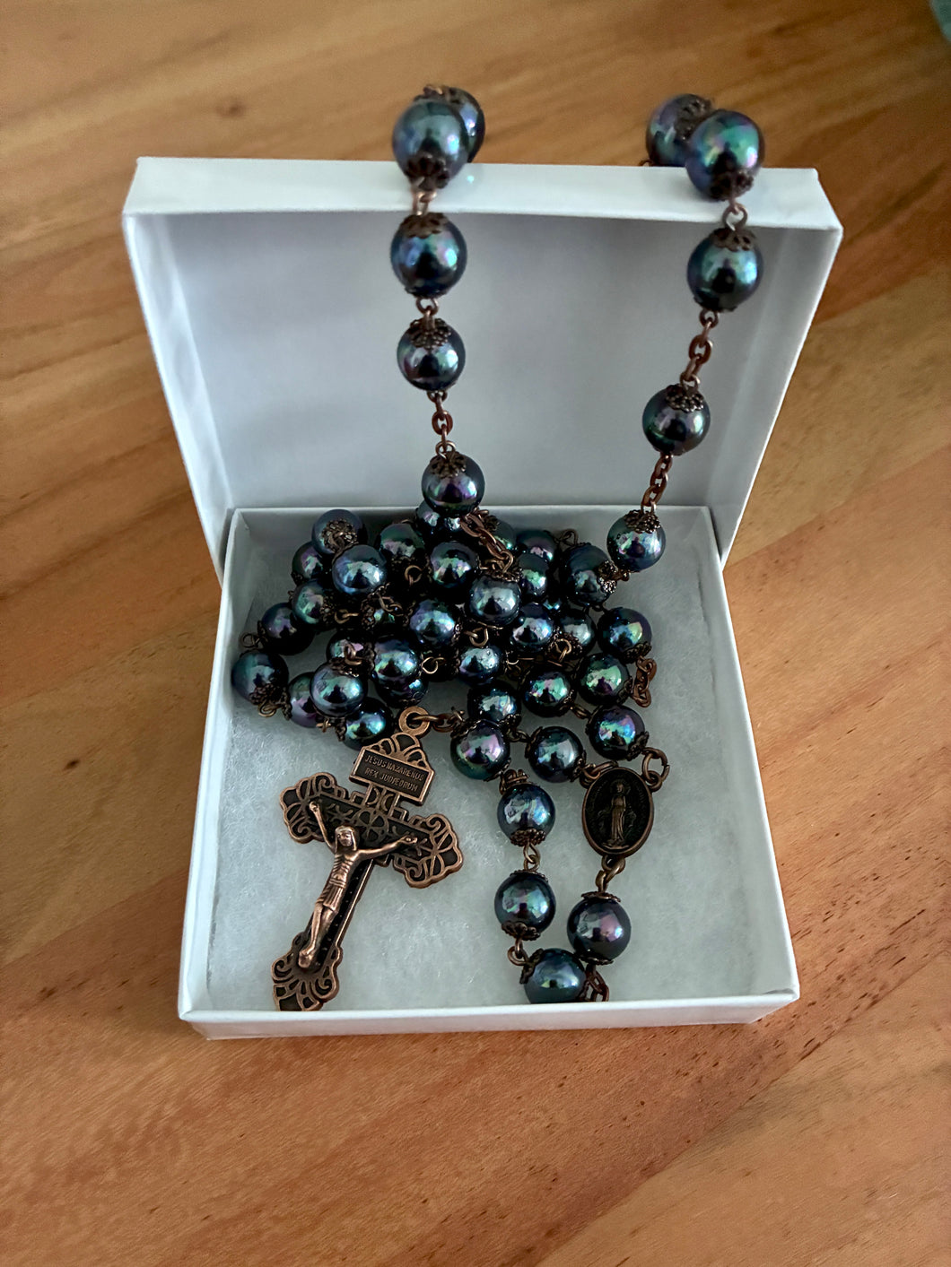 Black Sea Shell Rosary
