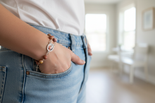 Load image into Gallery viewer, Banded Agate Open Wrap Bracelet