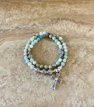 Load image into Gallery viewer, Amazonite Rosary Bracelet
