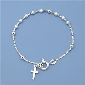 Silver Rosary Bracelet