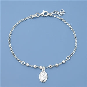 Silver Six Bead Miraculous Bracelet