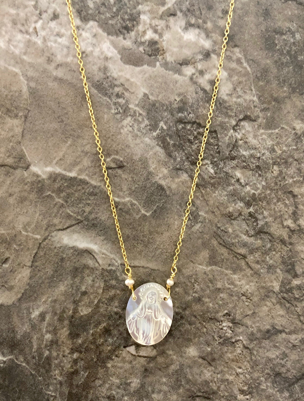 Mother Of Pearl Oval Pendant