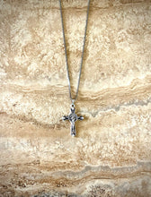 Load image into Gallery viewer, Black and Silver Crucifix