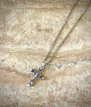 Load image into Gallery viewer, Black and Silver Crucifix
