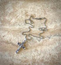 Load image into Gallery viewer, Black and Silver Crucifix