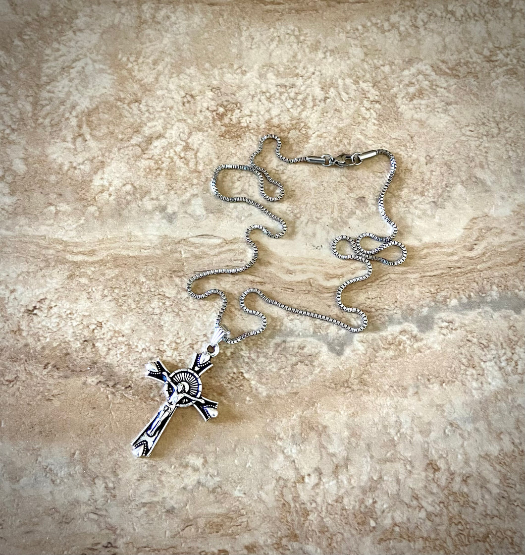 Black and Silver Crucifix