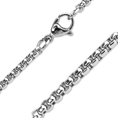 Square Chain Link Necklace 316L Stainless Steel